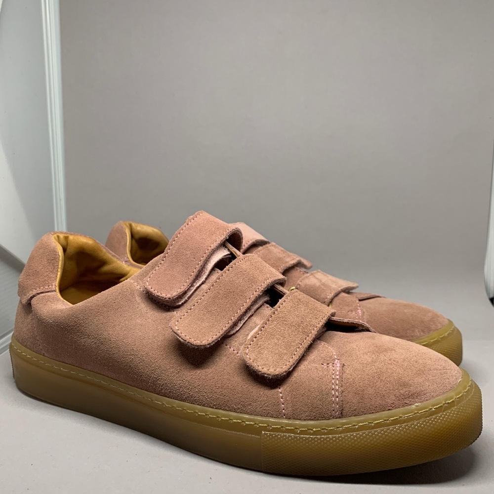 & Other Stories pink velcro suede shoes